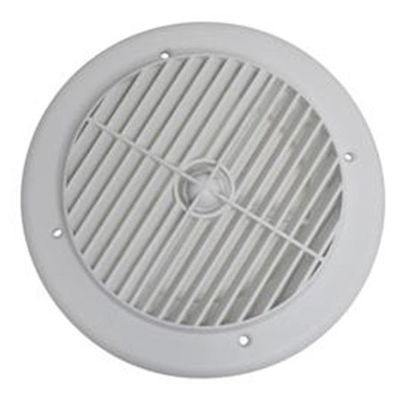 BACKSEAT 4 in. Heating & Cooling Register Air Port Louvered - White BA2604977